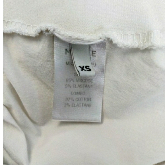 🌱 MONSE High-Low Crew Neck T-Shirt White Sz XS - Picture 8 of 8